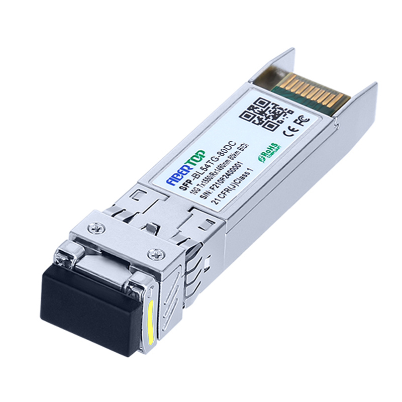 MikroTik® S+54LC80D Compatible 10G BIDI 80km SFP+ Transceiver SMF 1550nm Tx/1490nm Rx Single LC DOM
