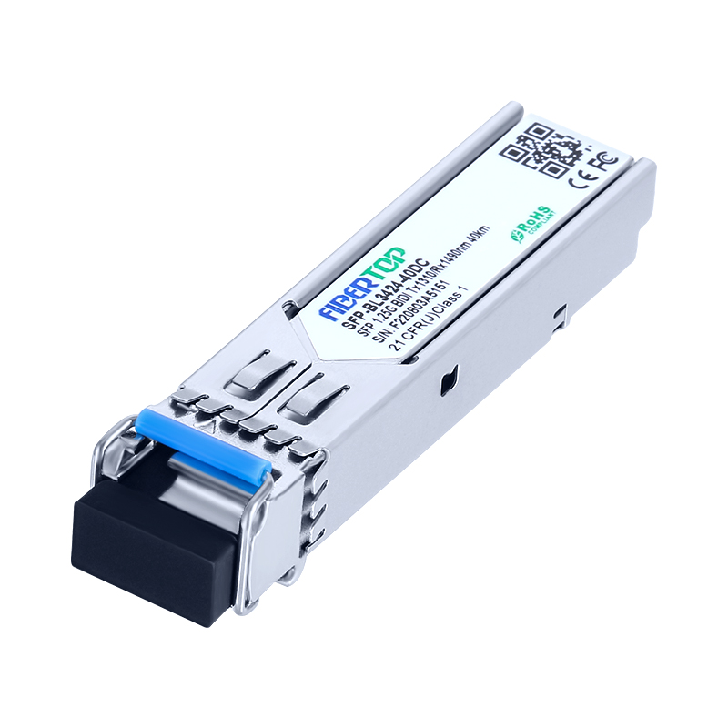 HW® LE2MGSC40DE0 Compatible 1000Base-BX-U BIDI SFP Transceiver SMF 1310nm Tx/1490nm Rx 40km Single LC DOM