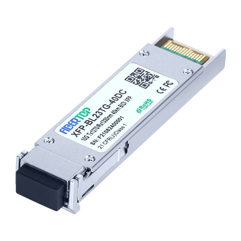 Cisco® XFP-10G-BX40U Compatible 10G XFP BIDI Transceiver SMF 1270nm Tx/1330nm Rx 40km LC DOM