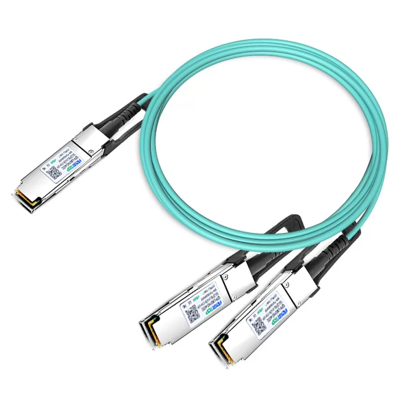 Fibertop 200G QSFP56 to 2x100G QSFP56 1M(3ft)  Berakout  Active Optical Cable