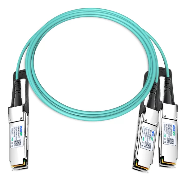 Mellanox ®MFS1S50-V001E Compatible 200G QSFP56 to 2x100G QSFP56 1M(3ft) Breakout Active Optical Cable