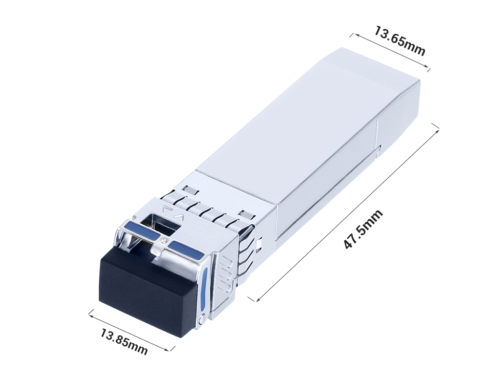 SFP+/SFP28 transceiver size diagram